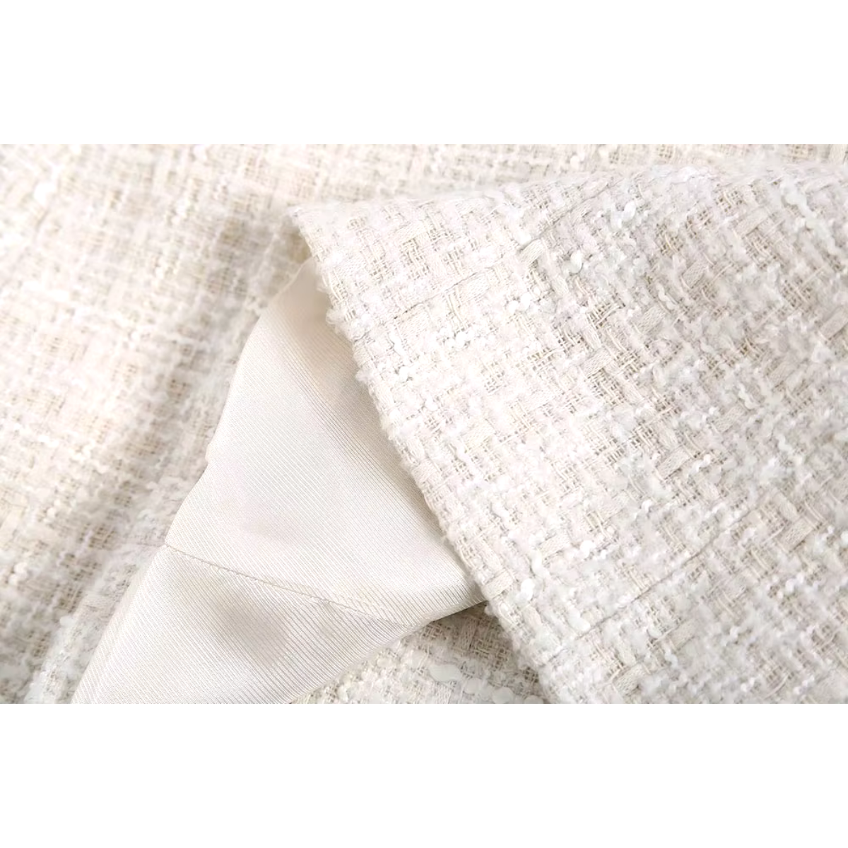 Witte chique blazer met dubbele rij