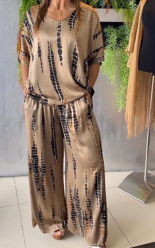 Eszter - Tweedelige dames set met losvallende broek en top