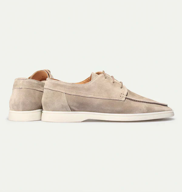 Odo - Leren veterschoen met suède look voor heren