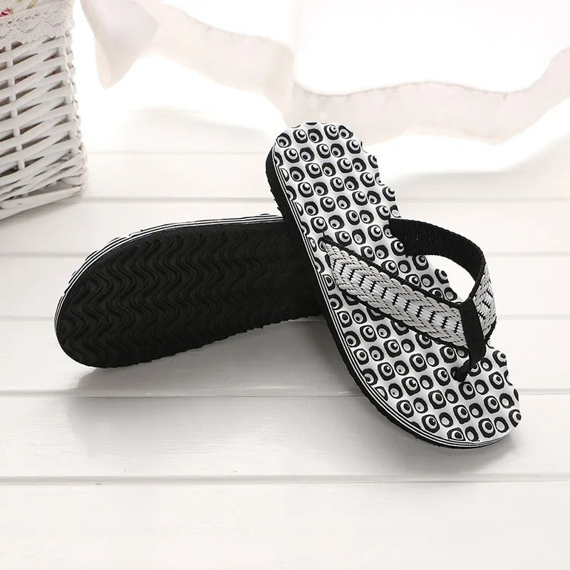 Eckehard - Heren teenslippers met gewatteerde geweven band