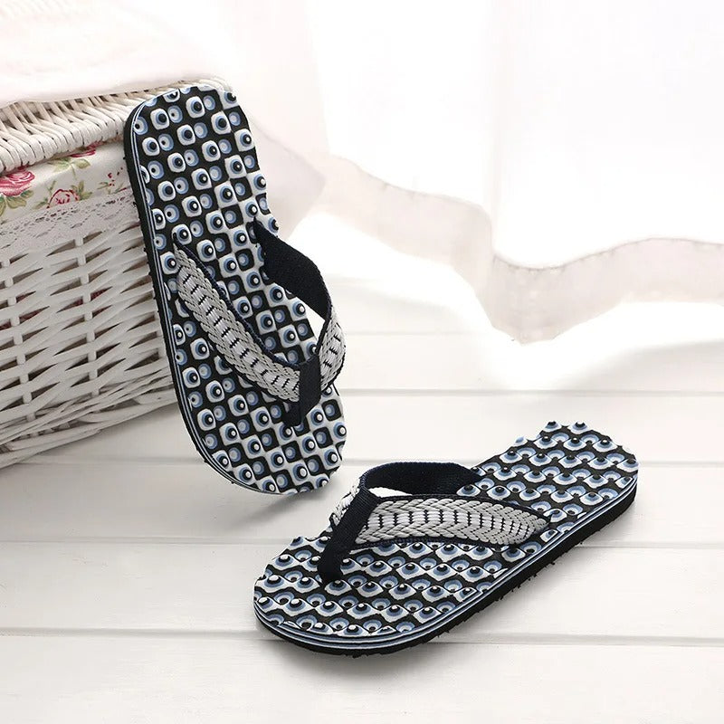 Eckehard - Heren teenslippers met gewatteerde geweven band