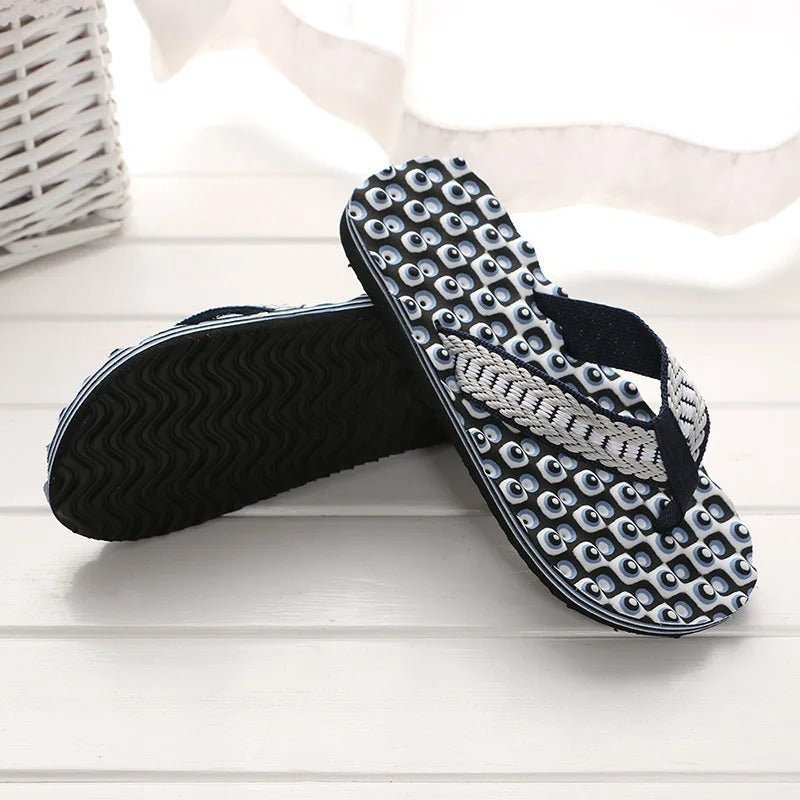 Eckehard - Heren teenslippers met gewatteerde geweven band
