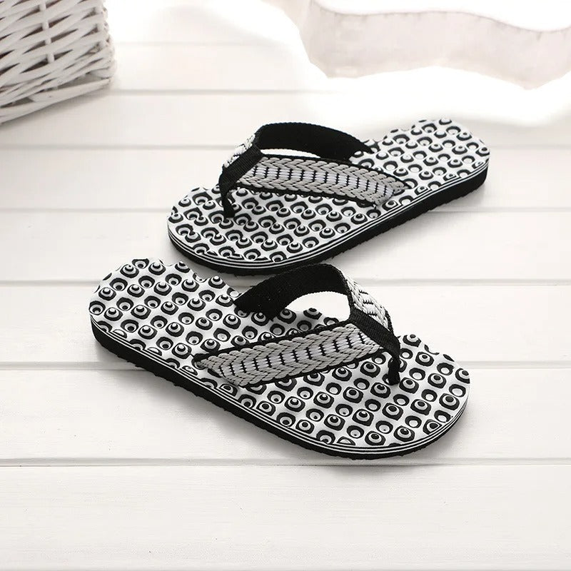 Eckehard - Heren teenslippers met gewatteerde geweven band