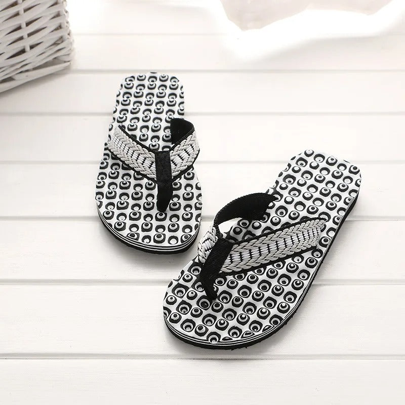Eckehard - Heren teenslippers met gewatteerde geweven band
