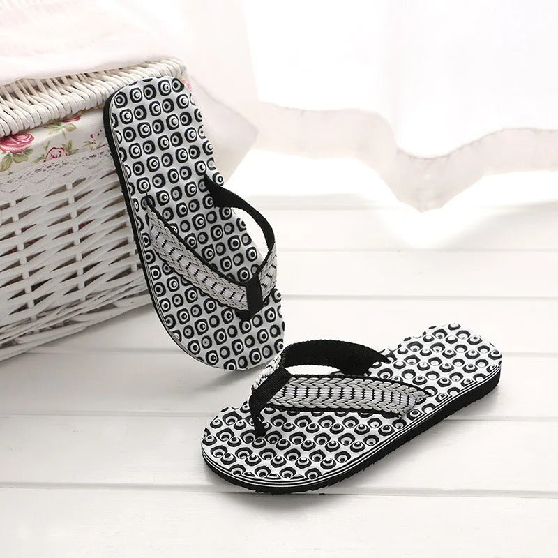 Eckehard - Heren teenslippers met gewatteerde geweven band