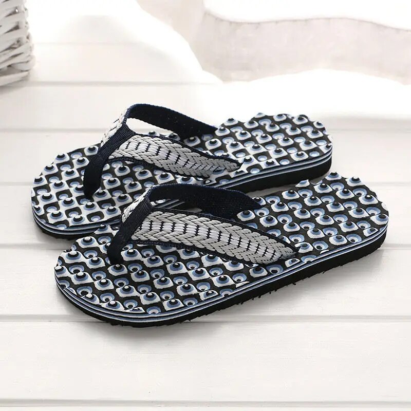 Eckehard - Heren teenslippers met gewatteerde geweven band