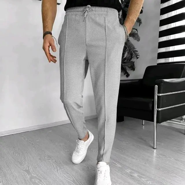 Josam - Heren casual broek met trekkoord en rekbare tailleband