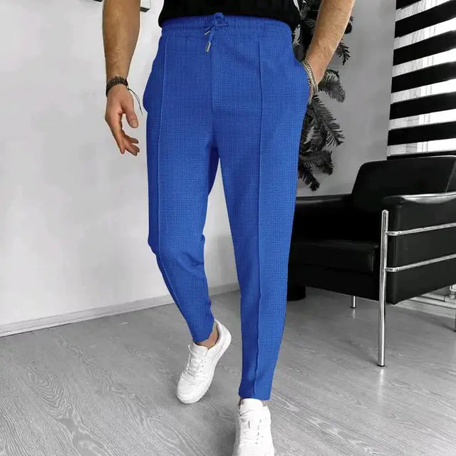 Josam - Heren casual broek met trekkoord en rekbare tailleband