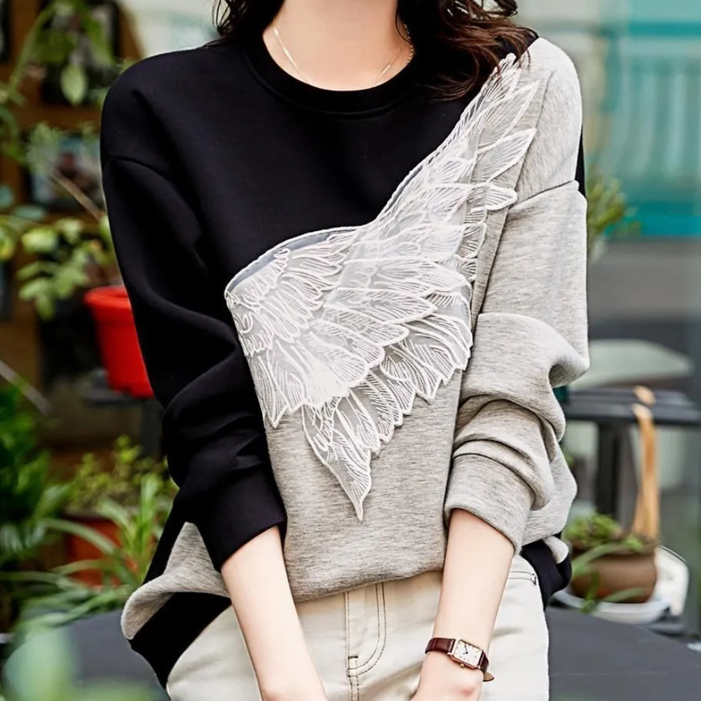 Despina - Dames sweatshirt met colorblock
