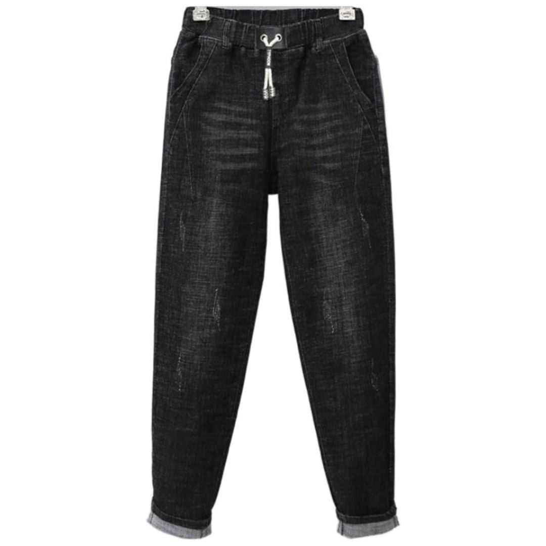 Tilly - Relaxed fit denim joggers met trekkoord voor dames