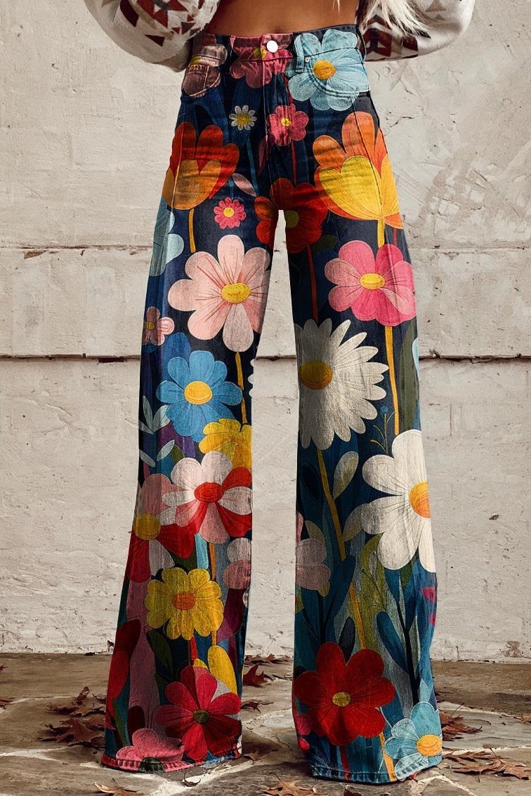 Ursina - Dames wide leg broek met hoge taille en uitgesproken look