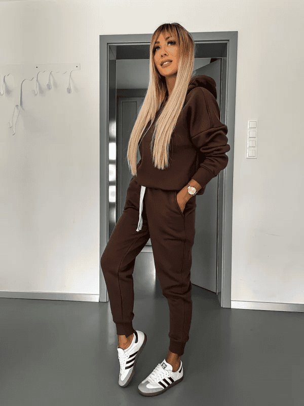 LoungeFit | Tweedelig lounge jogging pak hoodie dames