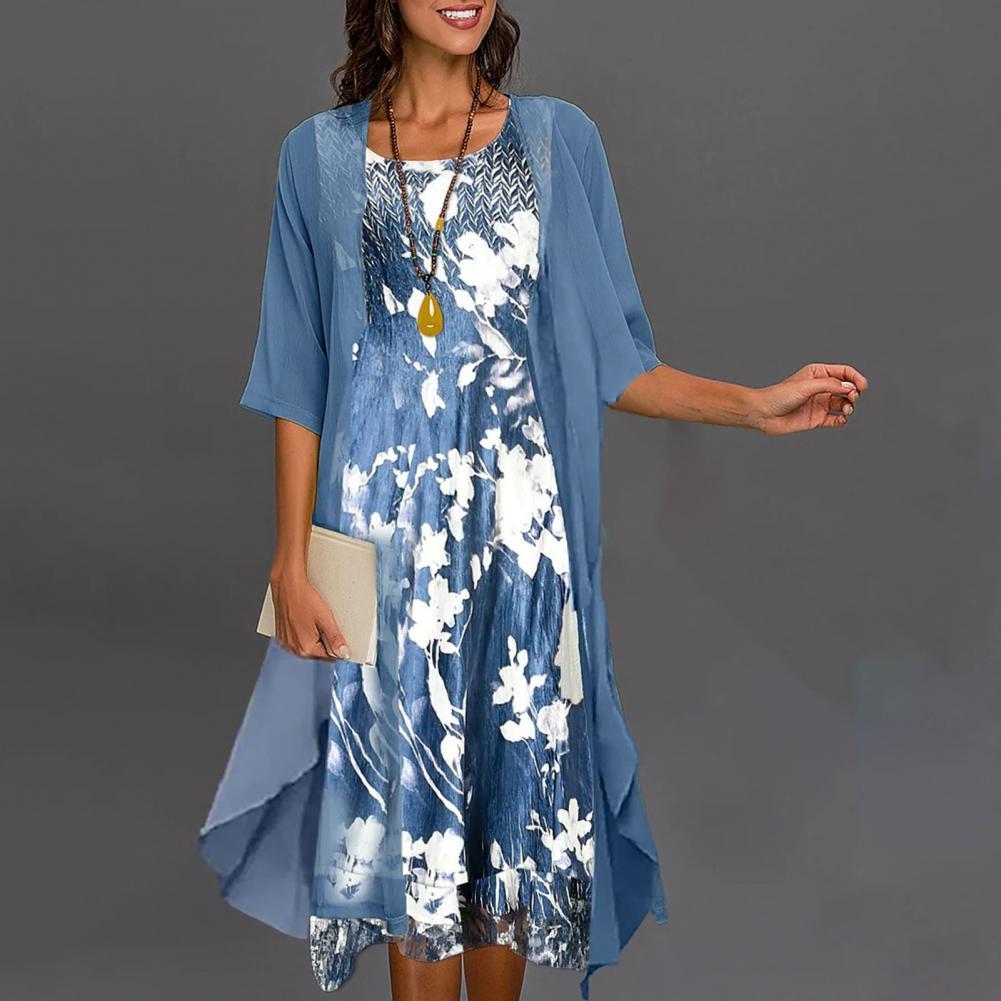 Elenna | Midi-jurk met bloemenprint