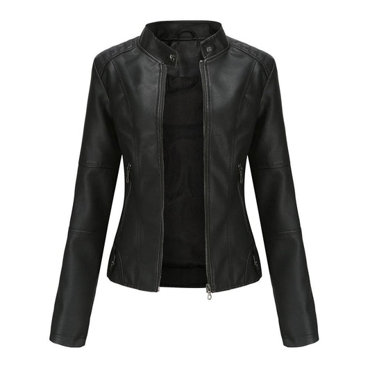 Lily - Casual jas met hoge kraag en ritssluiting aan de voorkant