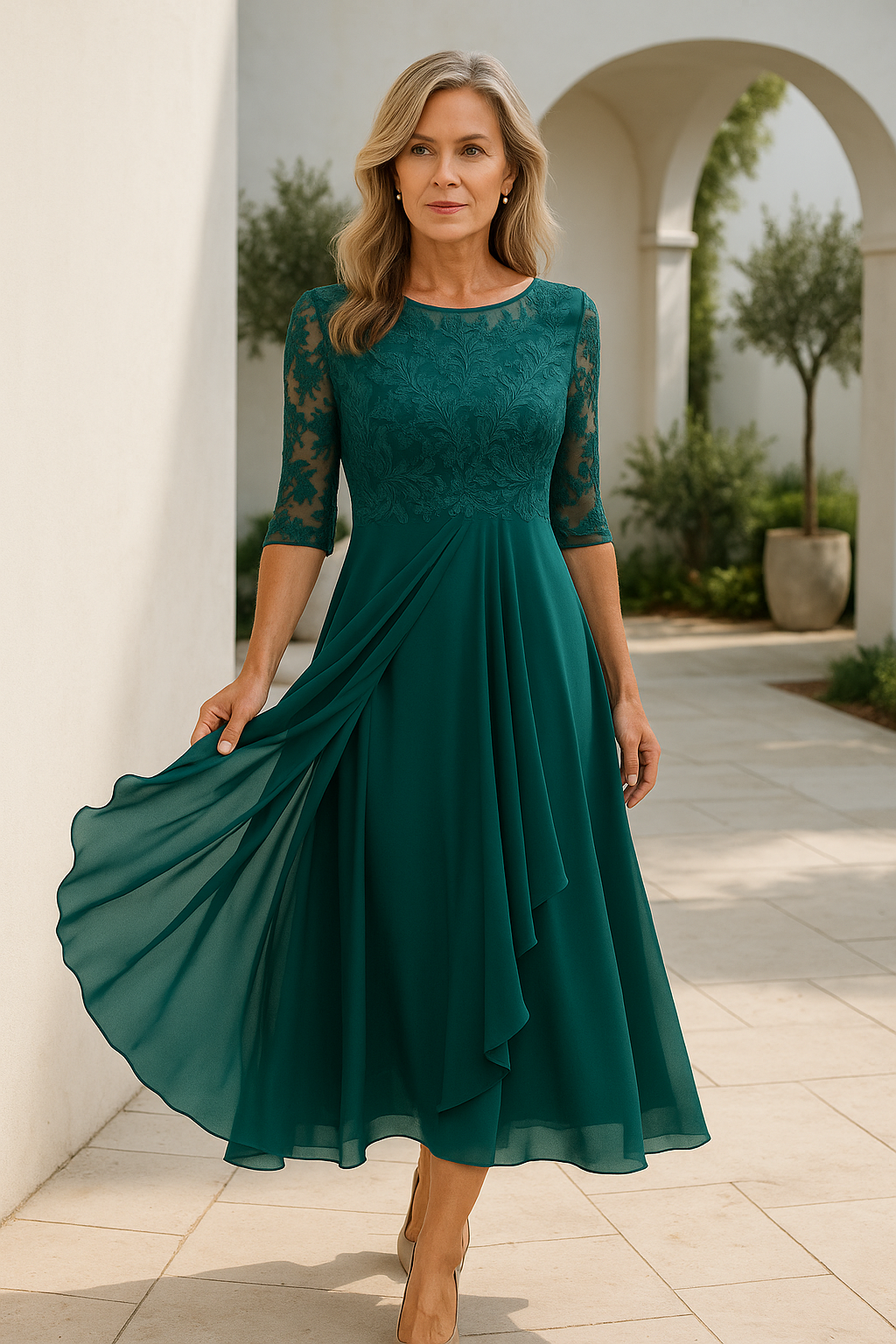 Elegante en chique maxi galajurk