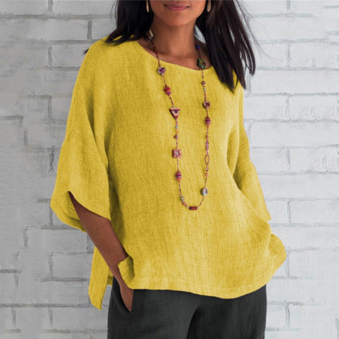 Marta - Losvallende oversized top met ronde hals voor dames