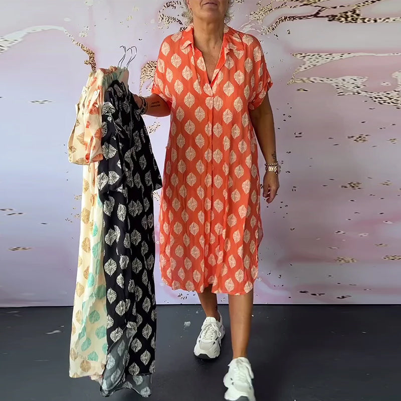 Paula - Zomerjurk met kraag en luchtige pasvorm voor dames