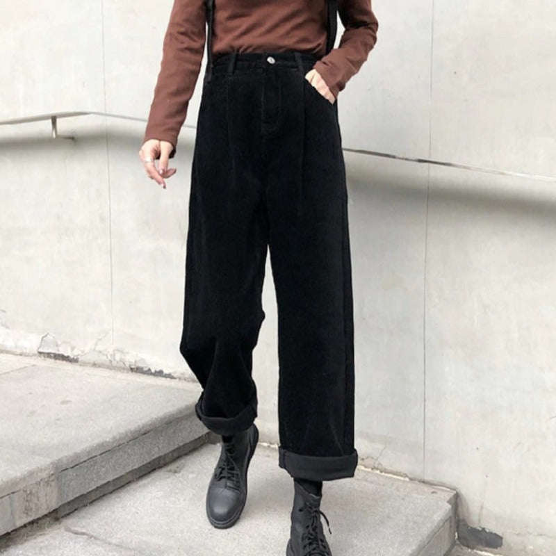 Ximena - Corduroy broek met wijde pijpen voor dames
