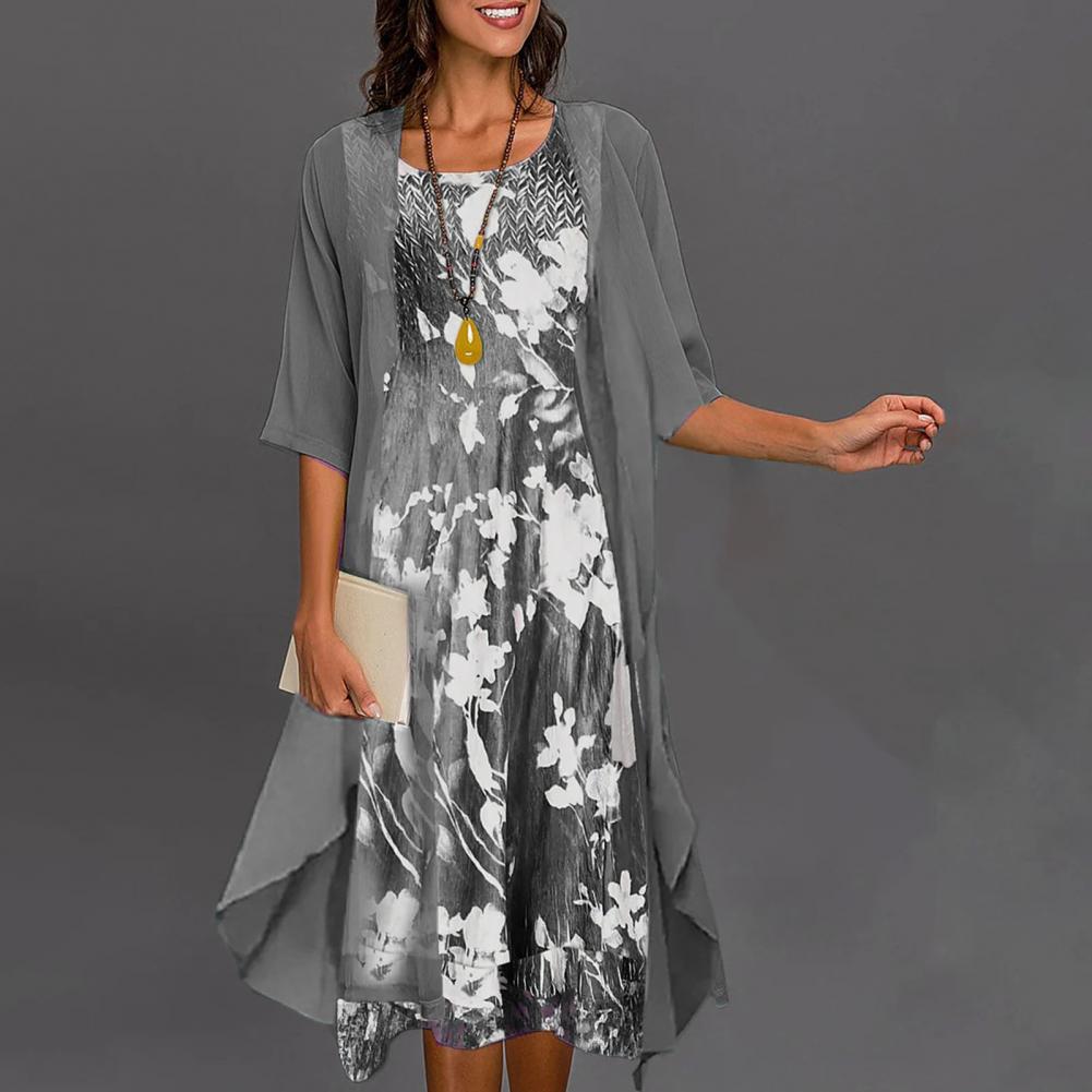 Elenna | Midi-jurk met bloemenprint