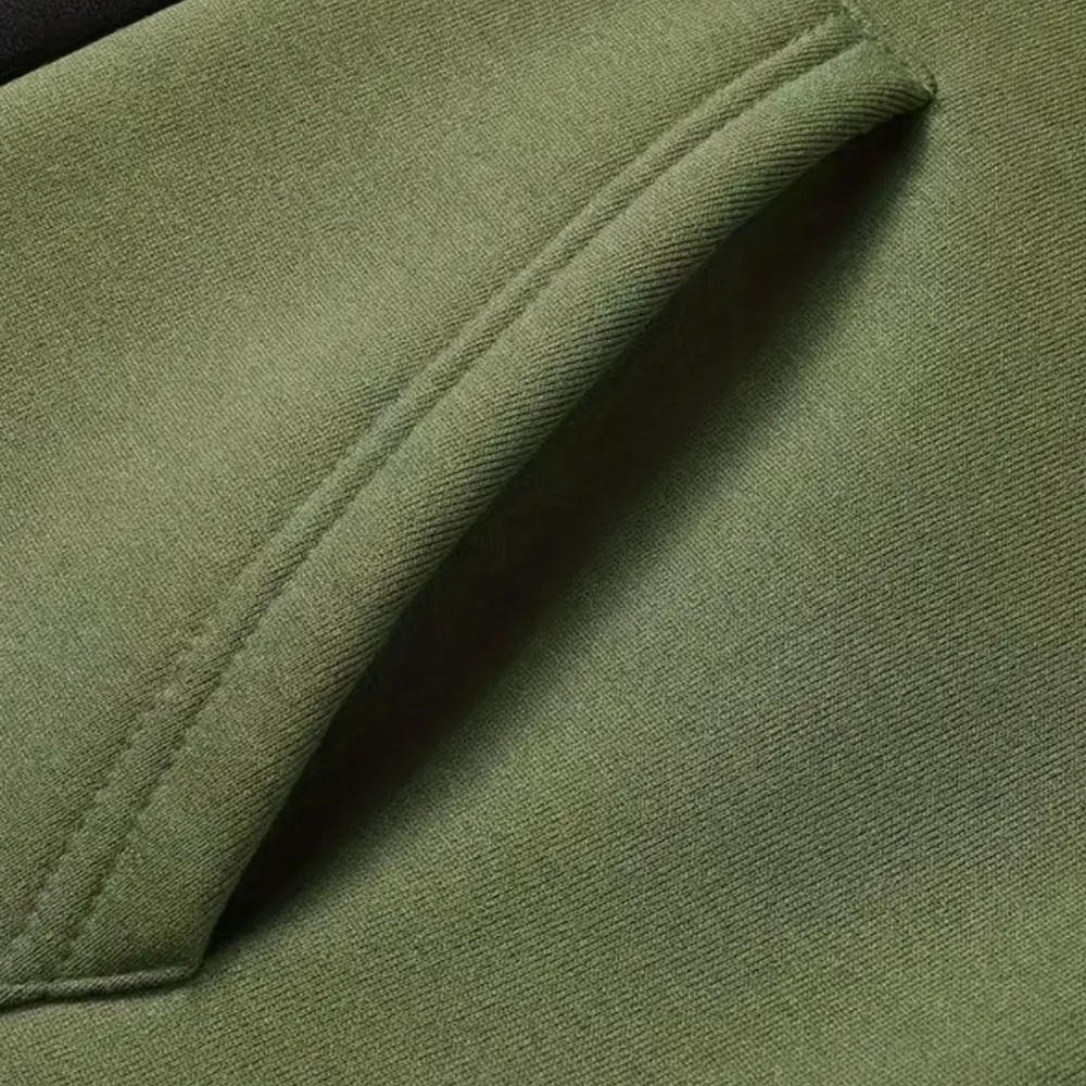 Rainer - Tweekleurige hoodie met lange mouwen en trekkoord voor heren