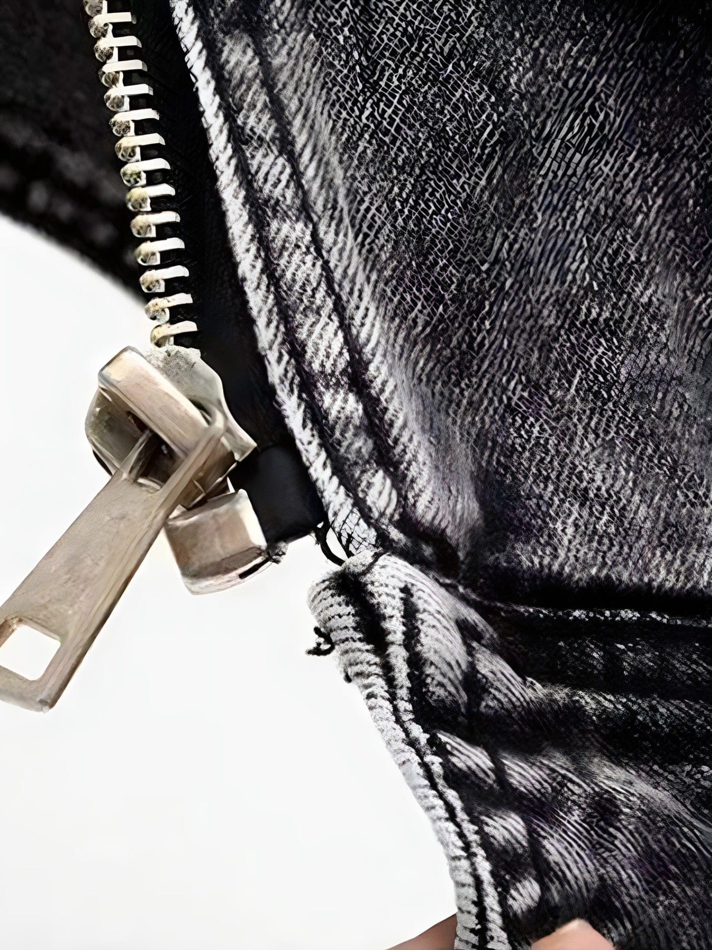 Jana - Dames biker gilet met ritsdetails en washed look