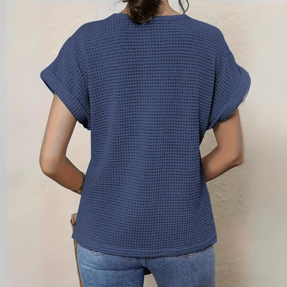 Diamante – Gehaakte top met korte mouw en boho-patroon voor dames