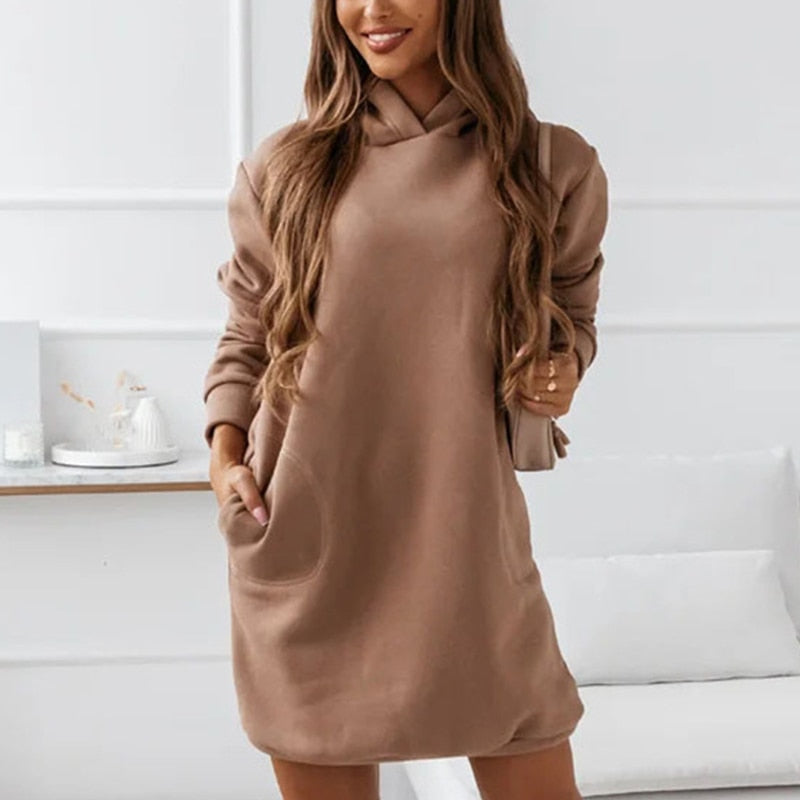 Yassah - Damesjurk met oversized capuchon en zakken
