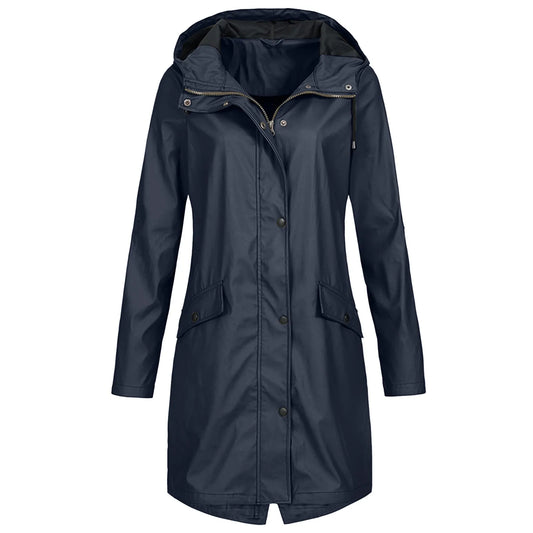 Clarissa - All-weather waterdichte lange regenjas voor vrouwen
