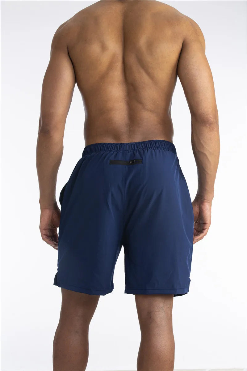 Giovanni - Sportshort voor heren met geïntegreerde legging en zijvak