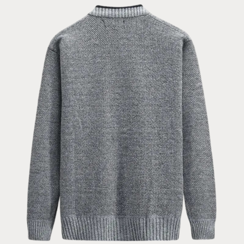 Gregg - Gebreid V-hals vest met knopen voor heren