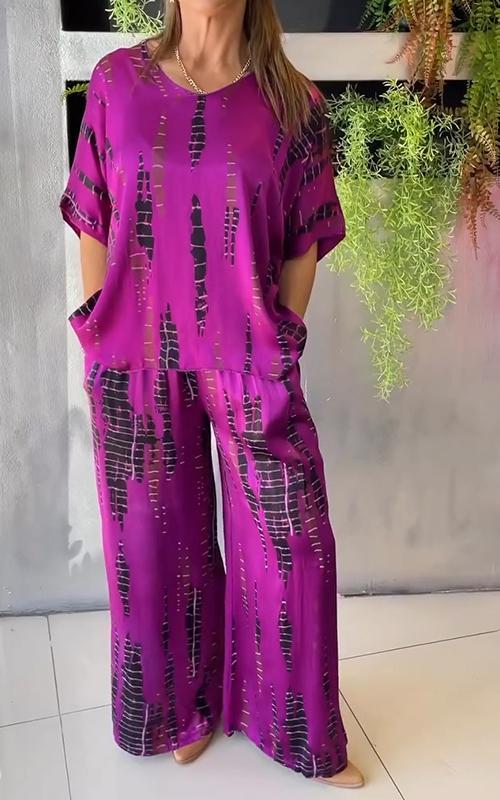 Eszter - Tweedelige dames set met losvallende broek en top