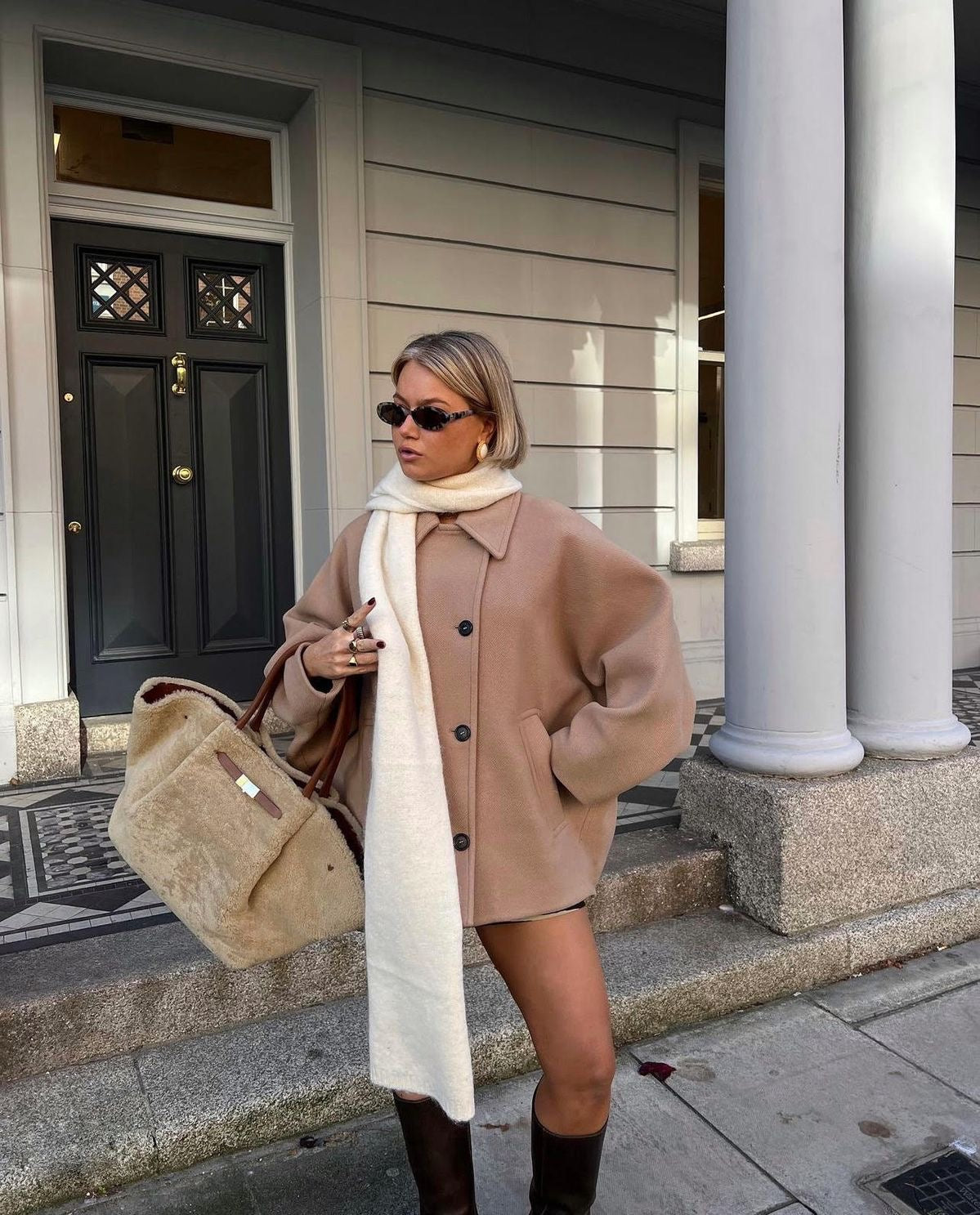Ceece - Dubbelzijdige oversized jas voor dames