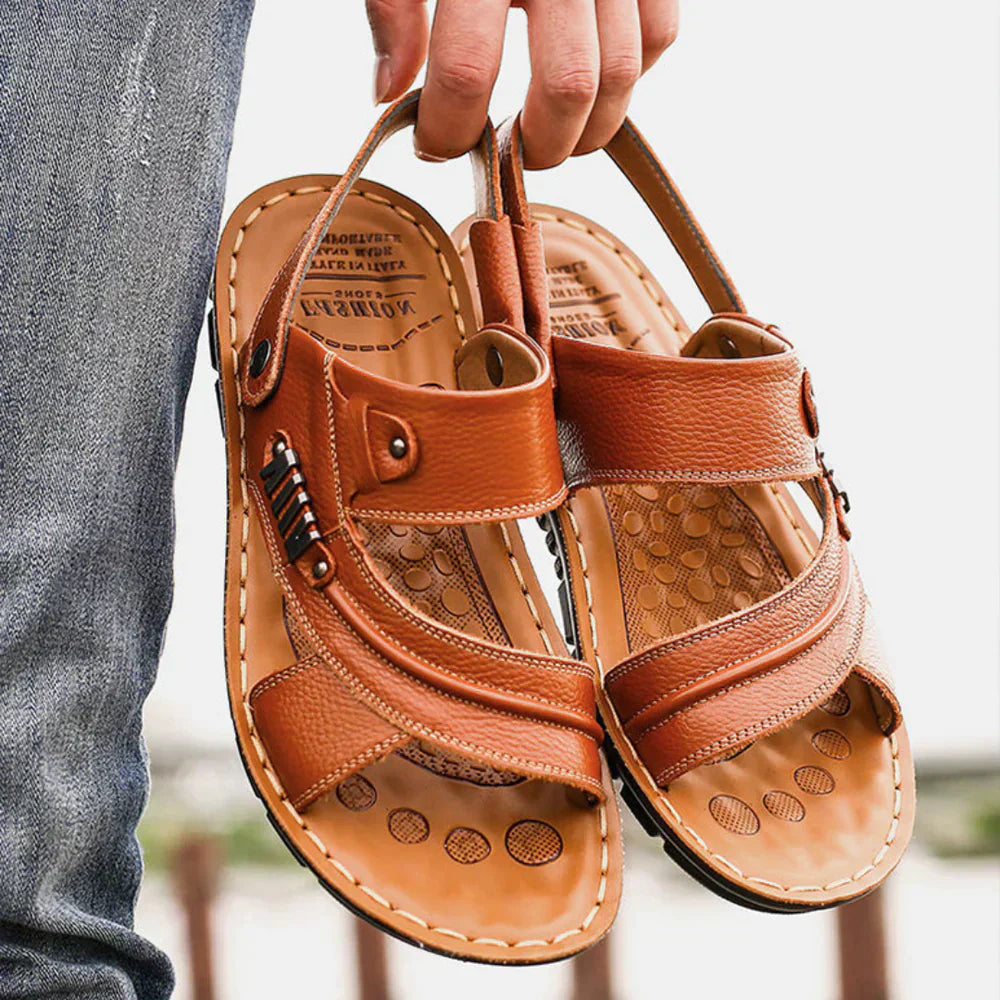 Luca – Heren sandalen met verstelbare band en profielzool