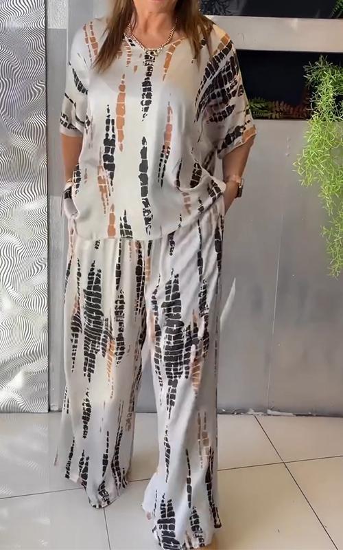 Eszter - Tweedelige dames set met losvallende broek en top
