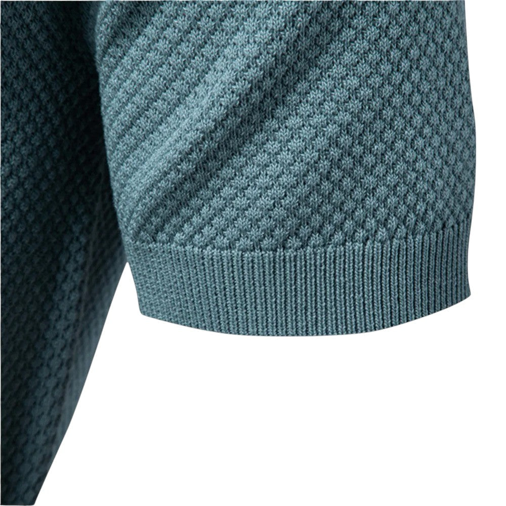 Gilbert - Heren poloshirt met open kraag en textuurstructuur