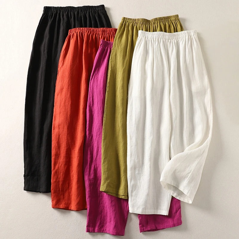Alondra - Comfortabele damesbroek met rechte pijpen en elastische taille