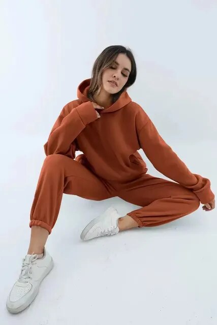 Poppy - Relaxed fit hoodie en jogger loungeset voor dames