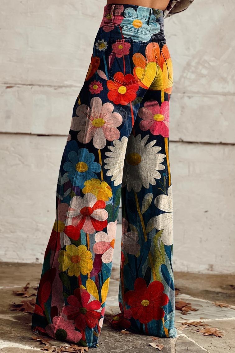 Ursina - Dames wide leg broek met hoge taille en uitgesproken look