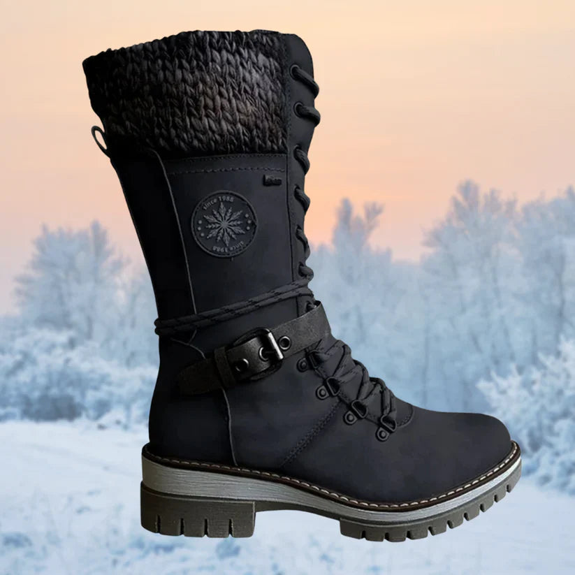 Jaya - Winterklaar veterlaarzen met antislip zool