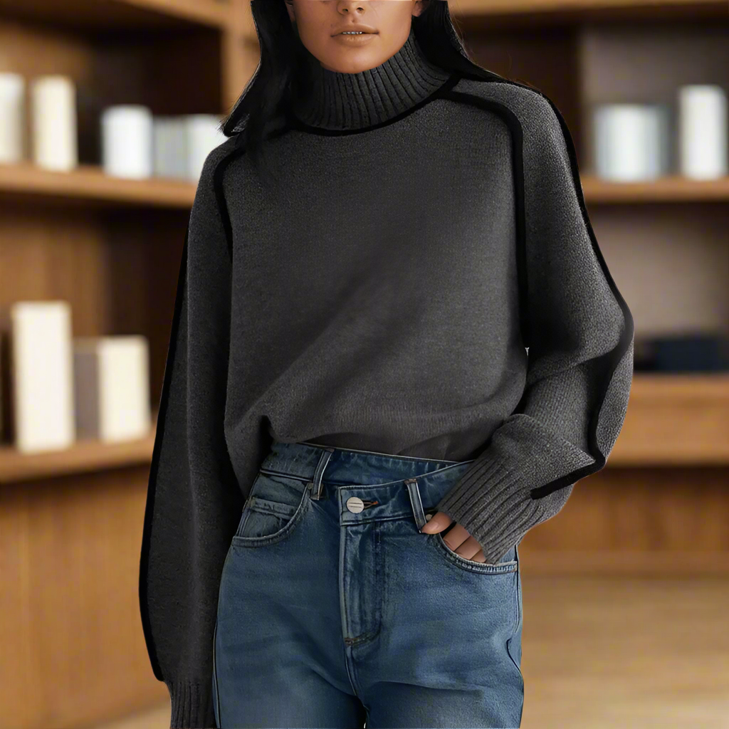 Jelli | Turtleneck losse gebreide trui
