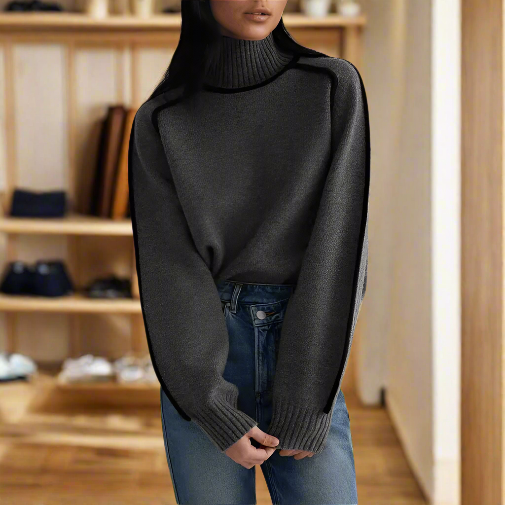 Jelli | Turtleneck losse gebreide trui
