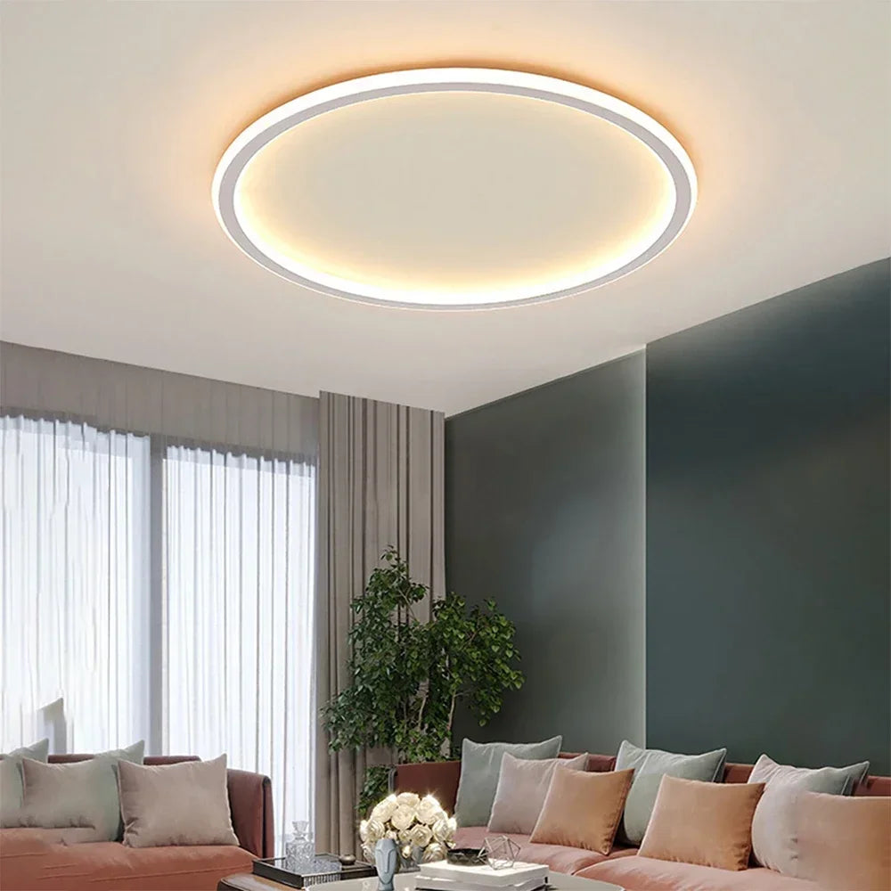 Moderne ronde LED plafondlamp met zachte sfeerverlichting