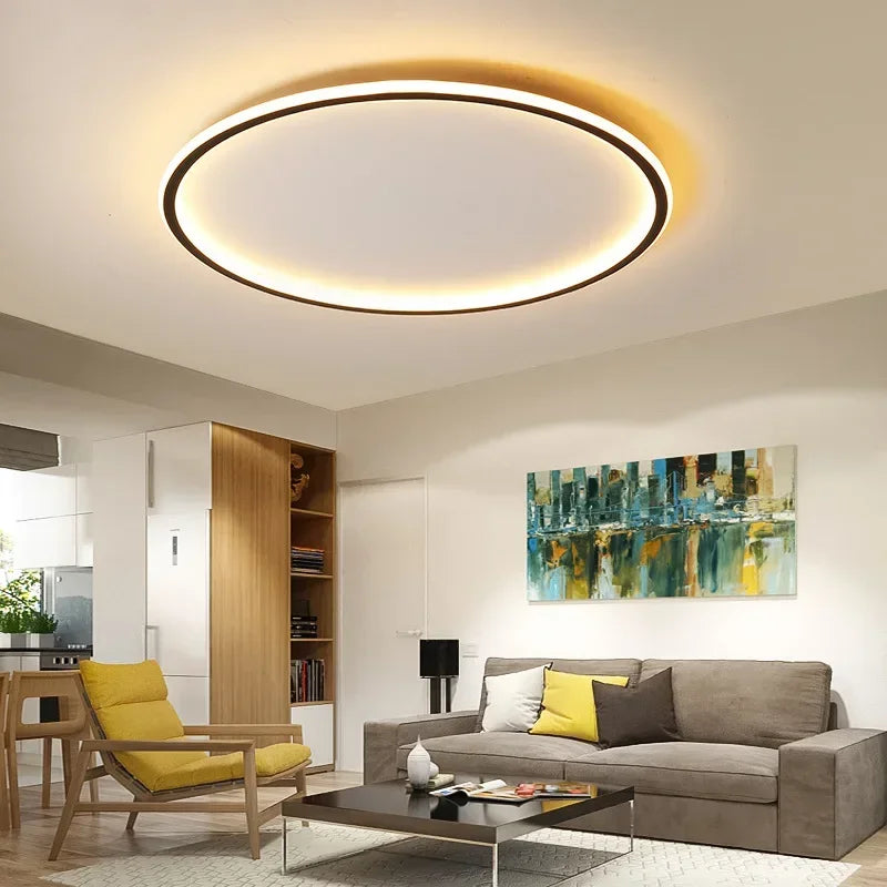 Moderne ronde LED plafondlamp met zachte sfeerverlichting