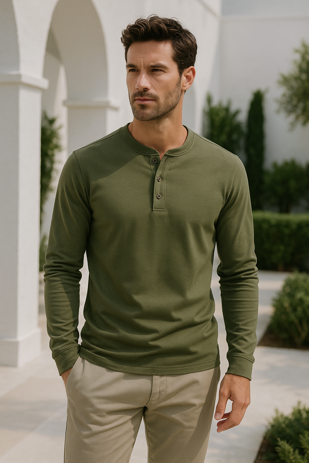 Laird - Casual longsleeve ronde hals