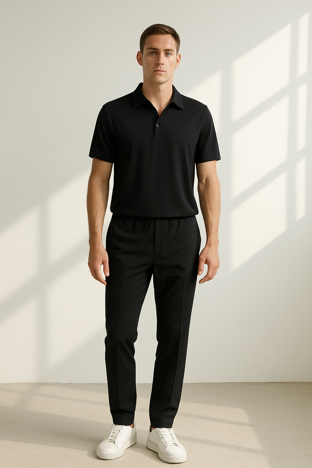 Luxe tweedelige set mannen polo pantalon