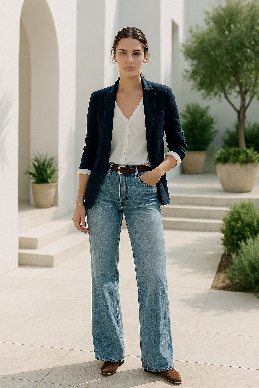 Marcella | Denim wijde flair jeans