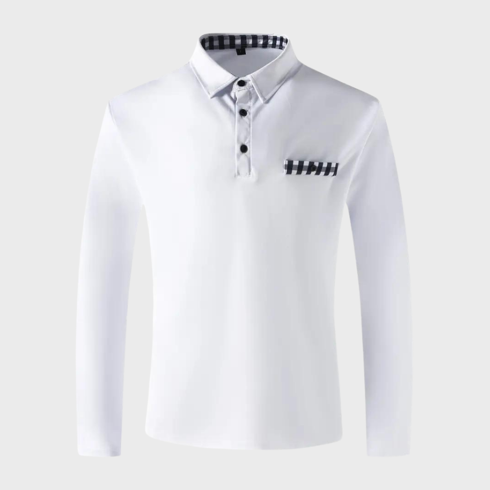 Jeroen | Heren longsleeve ruit details