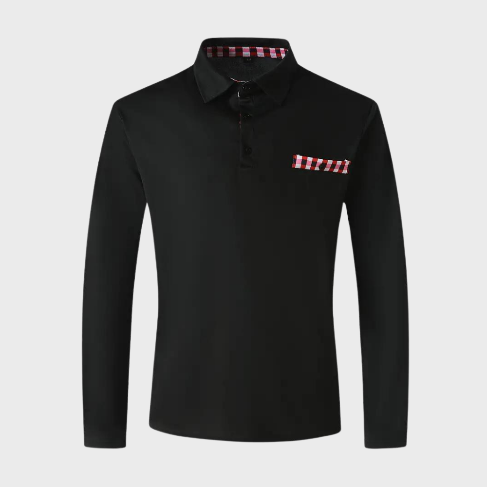 Jeroen | Heren longsleeve ruit details