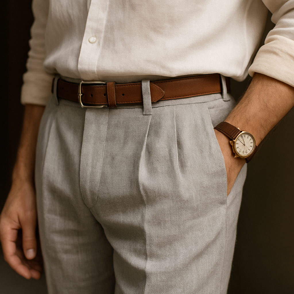 Maverick - Klassieke relaxed-fit linnen broek voor heren