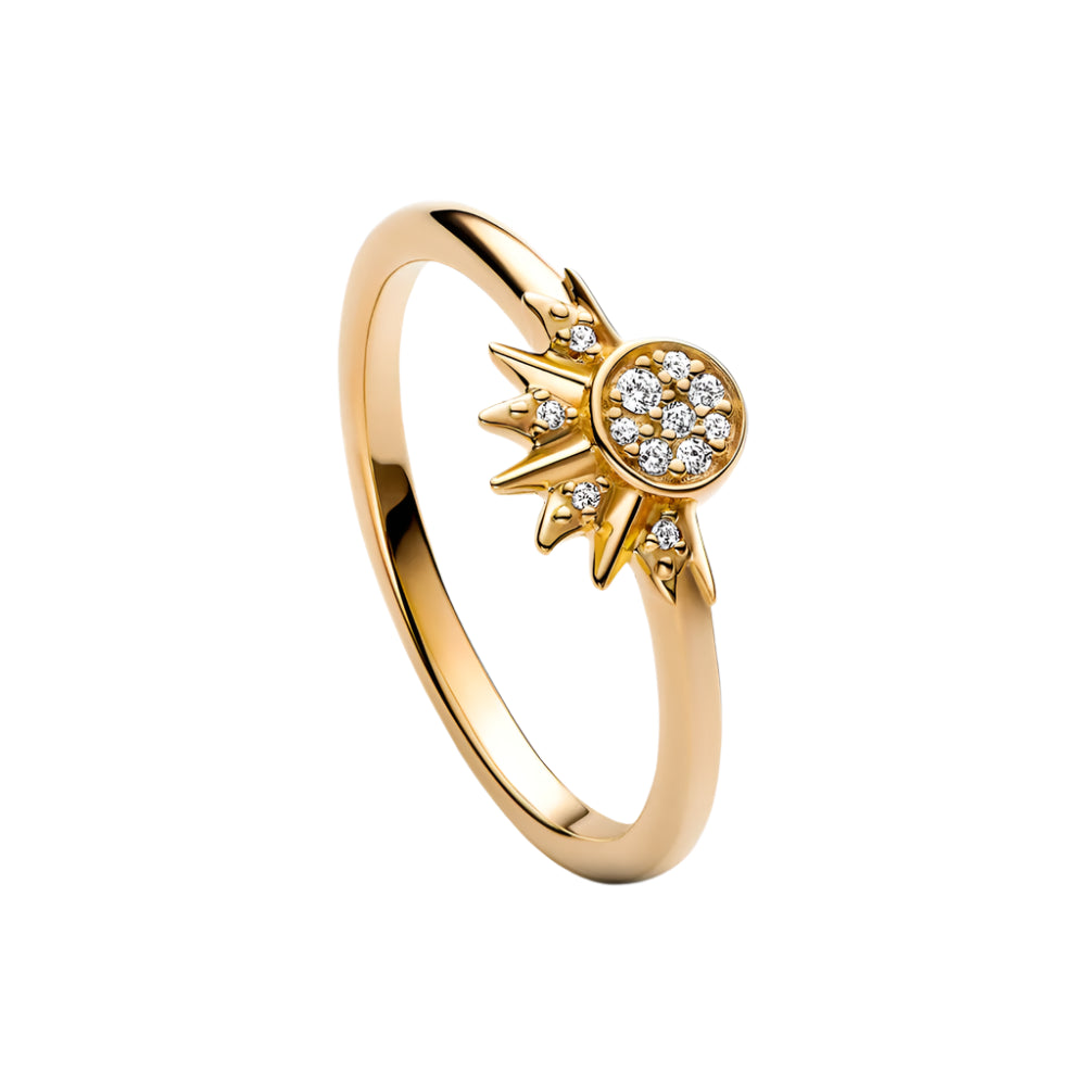 Celia - Damesring met zon en maan design
